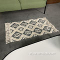 Custom Modern Geometric Cotton Woven Rug